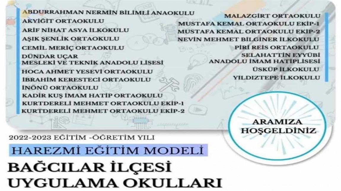 HAREZMİ EĞİTİM MODELİ UYGULAMA OKULU SEÇİLDİK